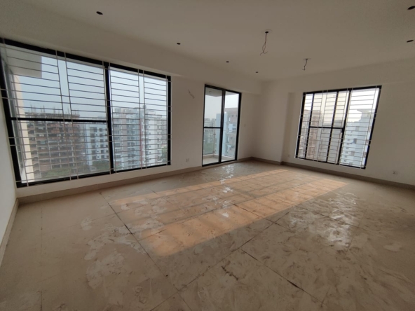 South-facing luxury apartment for sale in Bashundhara 5600 square feet apartment Bashundhara Dhaka Premium kitchen with cabinetry in 4 bed flat Bashundhara Spacious living and dining area in 9th floor apartment