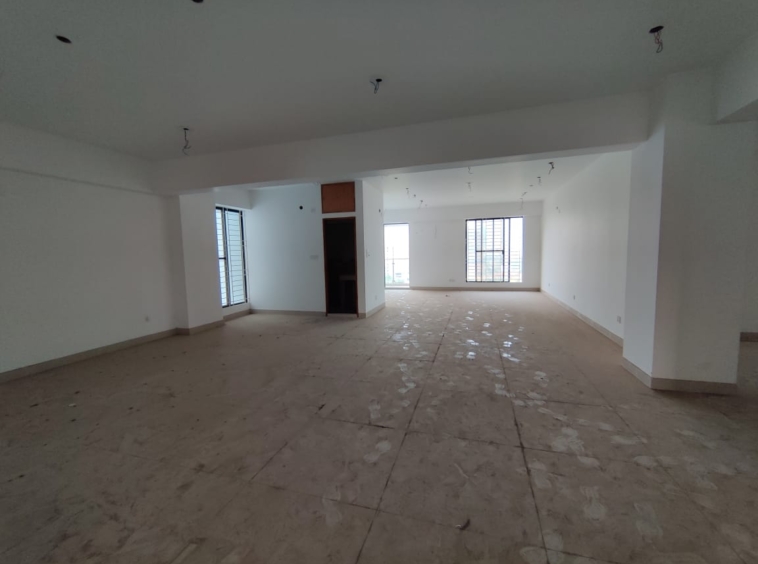 South-facing luxury apartment for sale in Bashundhara 5600 square feet apartment Bashundhara Dhaka Premium kitchen with cabinetry in 4 bed flat Bashundhara Spacious living and dining area in 9th floor apartment